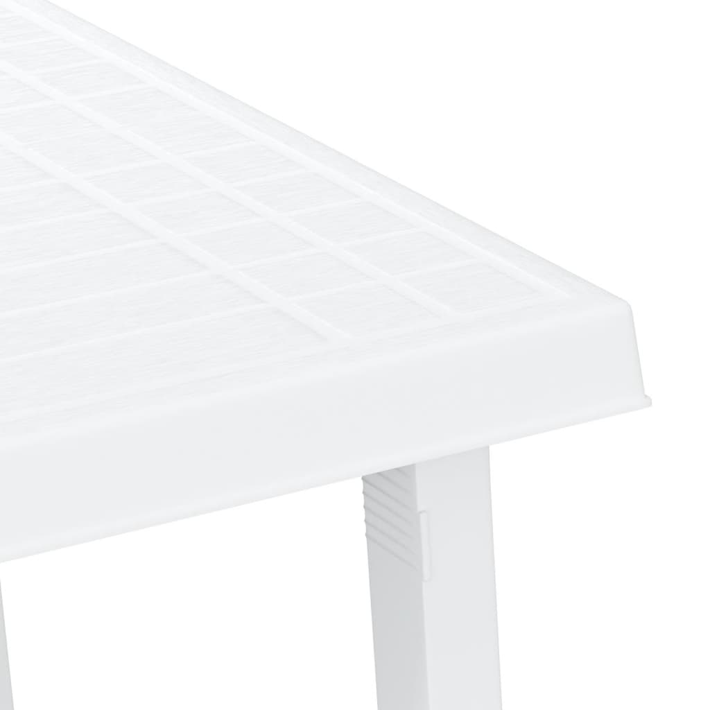 Camping Table White 79x56x64 cm PP Wooden Look