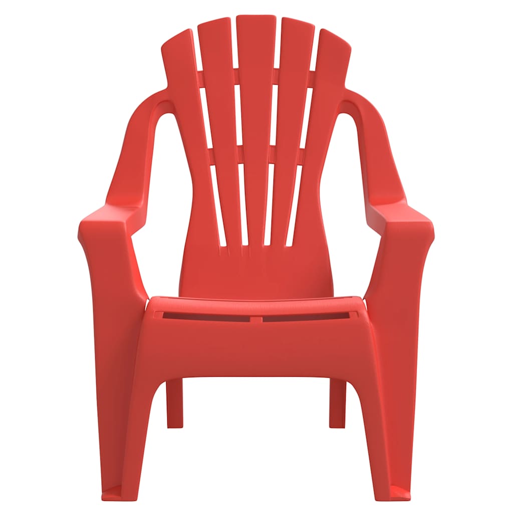 Garden Chairs 2 pcs for Children Red 37x34x44 cm PP Wooden Look