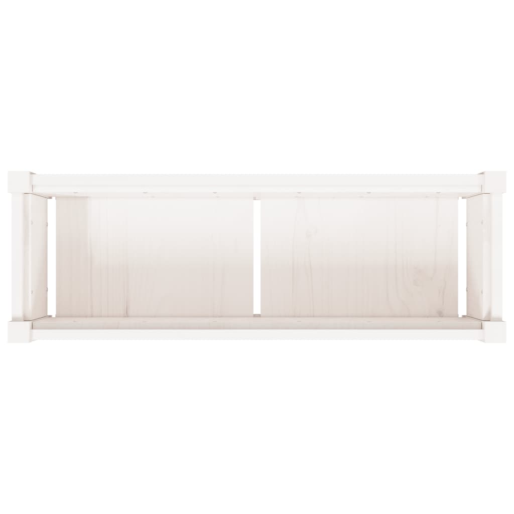 Garden Planter White 90x31x31 cm Solid Wood Pine