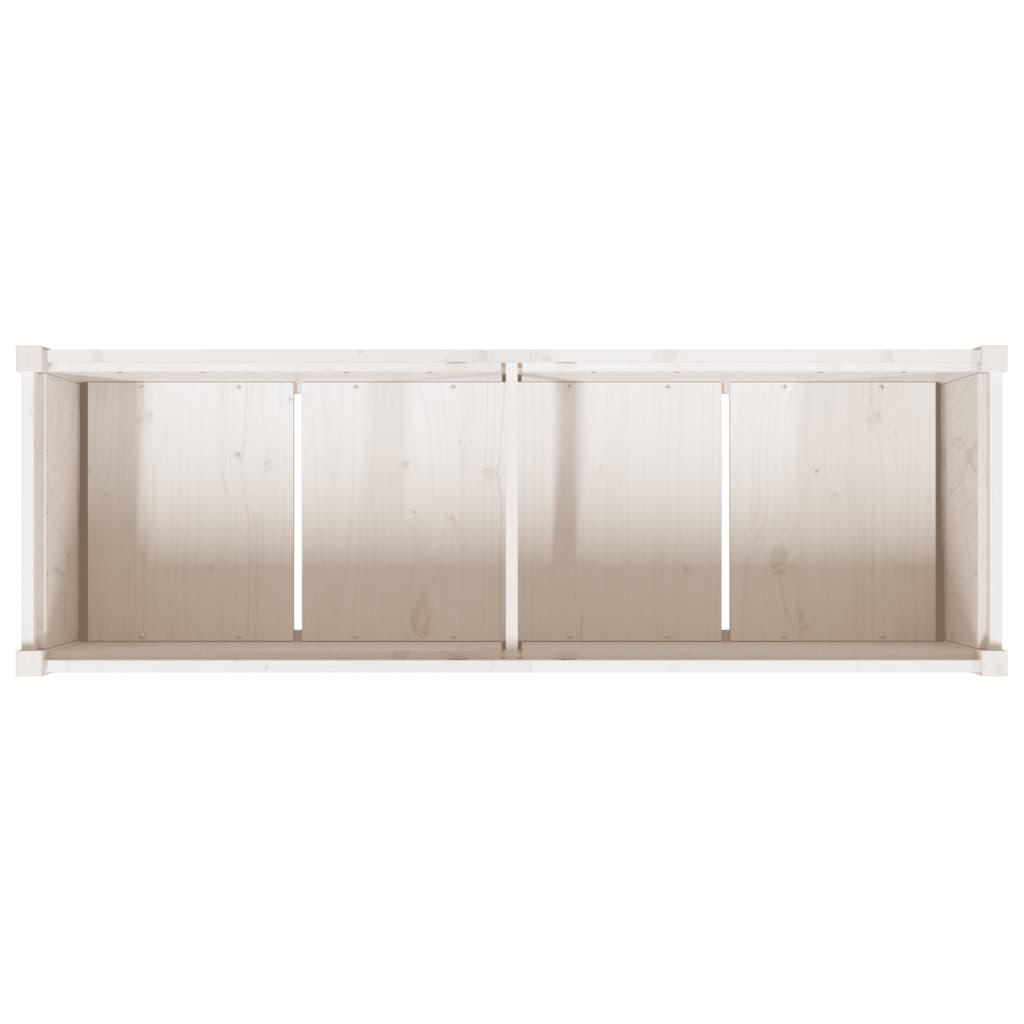 Garden Planter White 150x50x70 cm Solid Wood Pine