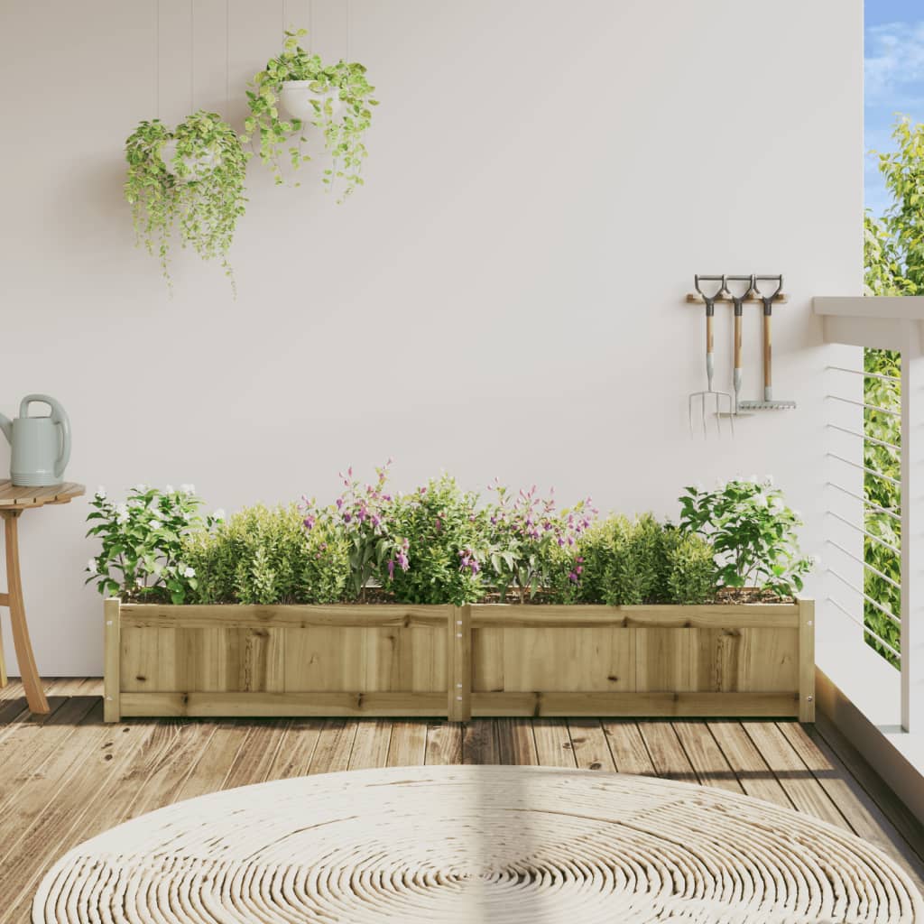Garden Planter 180x31x31 cm Impregnated Wood Pine