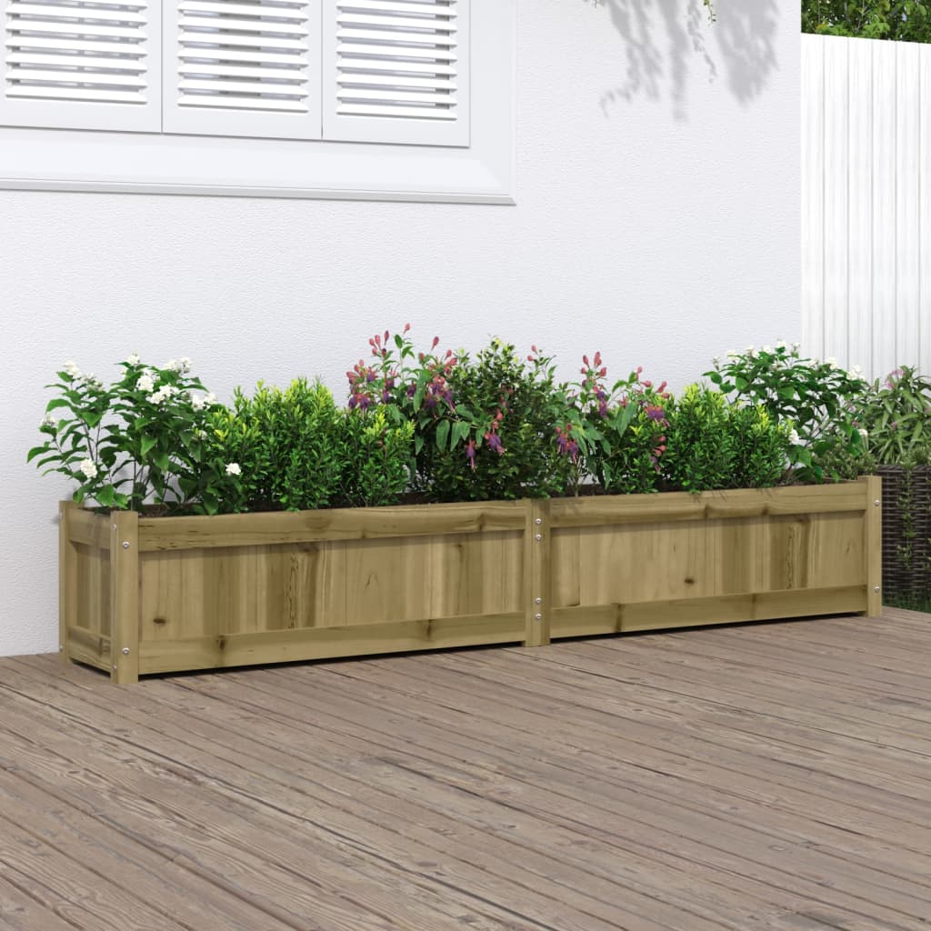 Garden Planter 180x31x31 cm Impregnated Wood Pine