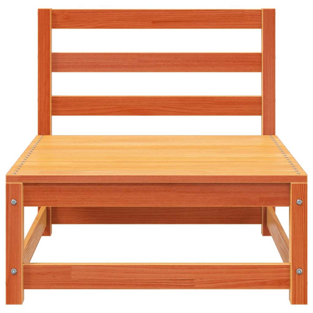 Garden Sofas Armless 2 pcs Wax Brown 70x70x67 cm Solid Wood Pine