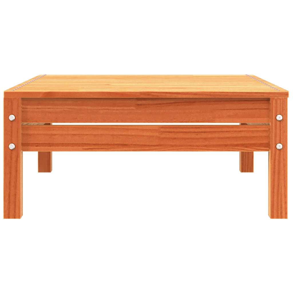 Garden Sofa 3-Seater Wax Brown Solid Wood Pine