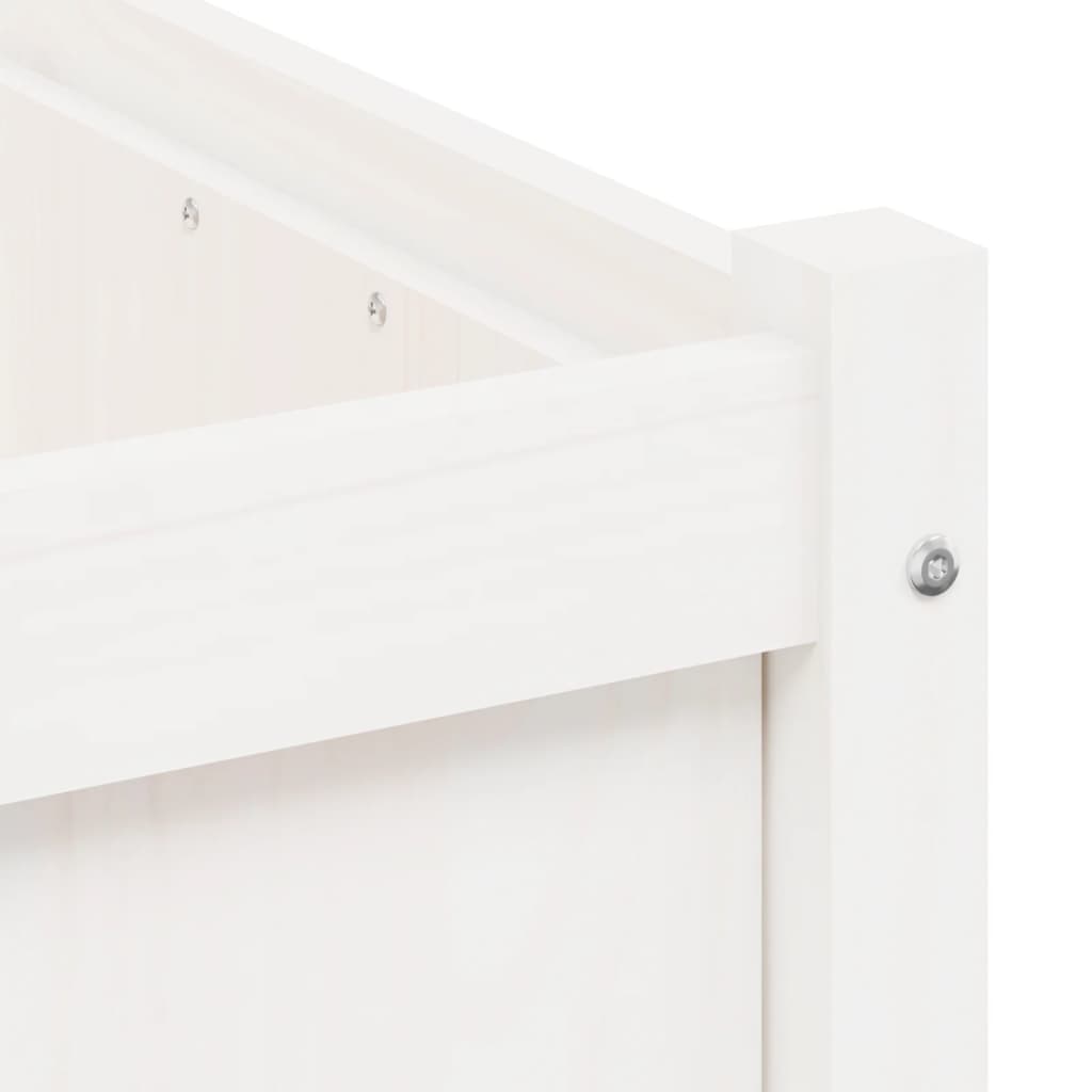 Garden Planter White 50x50x50 cm Solid Wood Pine