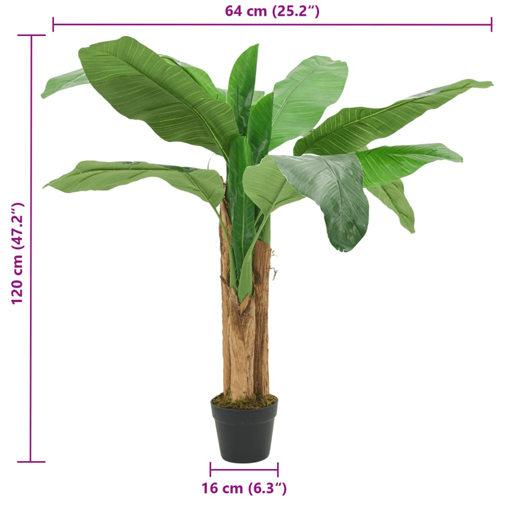 Artificial Banana Tree 9 Leaves 120 cm Green