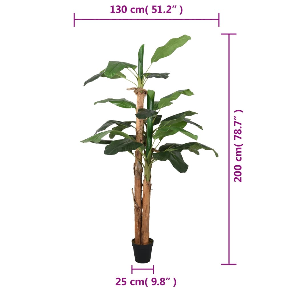Artificial Banana Tree 22 Leaves 200 cm Green