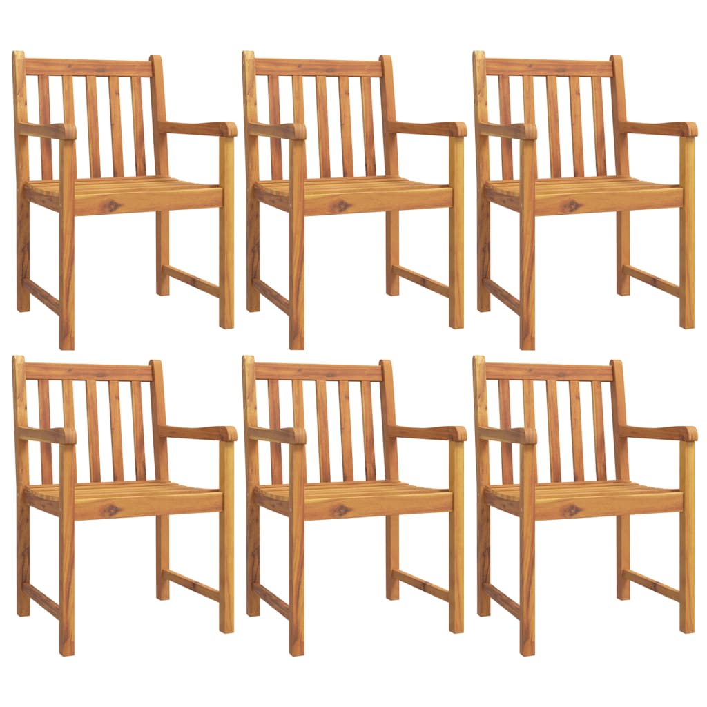 vidaXL Garden Chairs 6 pcs 56x55.5x90 cm Solid Wood Acacia
