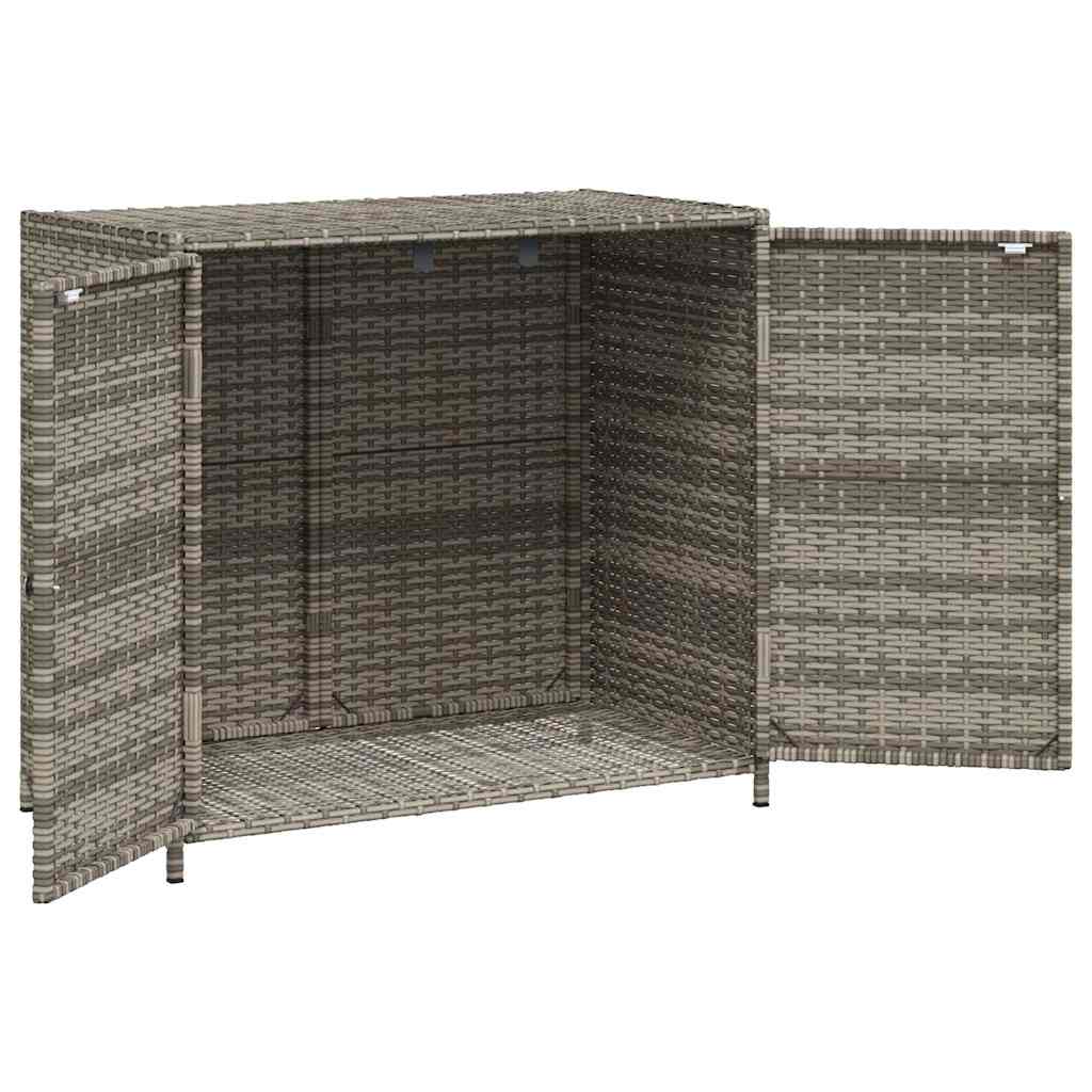 Garden Storage Cabinet Grey 83x45x76 cm Poly Rattan