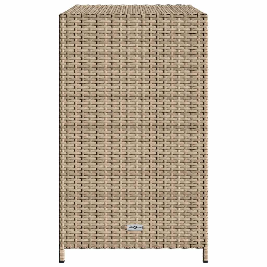 Garden Storage Cabinet Beige 83x45x76 cm Poly Rattan