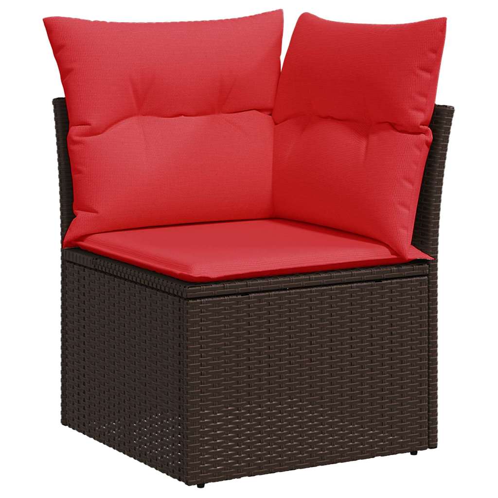 Garden Sofa with Cushion Brown 62 x 62 x 69 cm Poly rattan