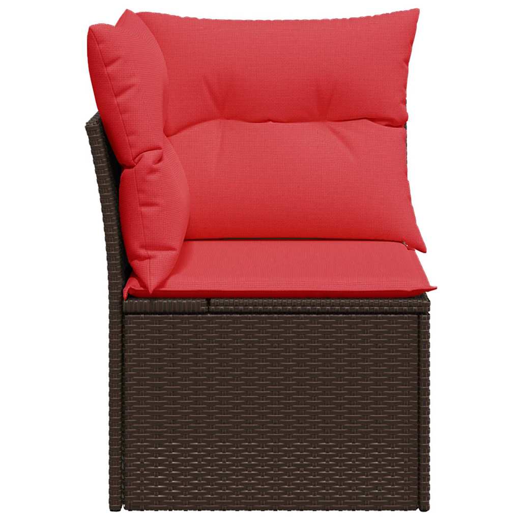 Garden Sofa with Cushion Brown 62 x 62 x 69 cm Poly rattan