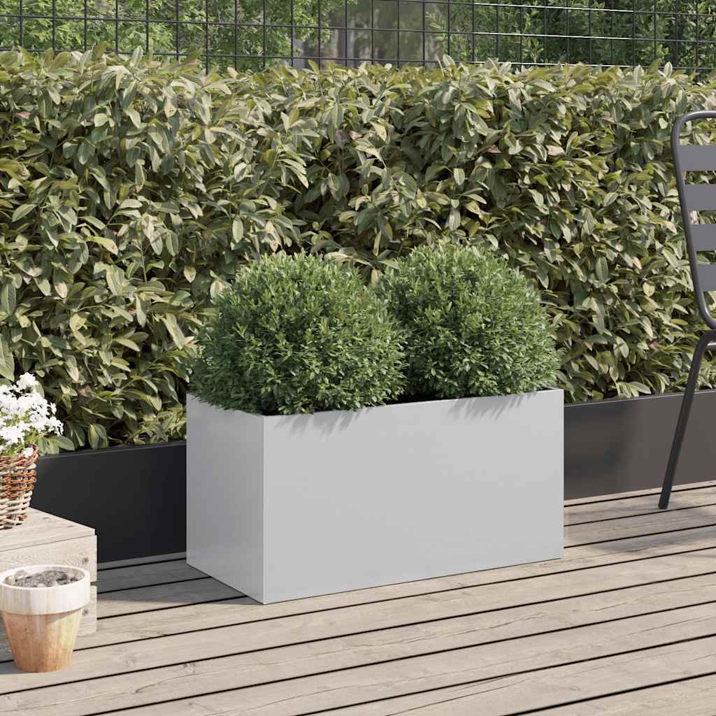Planter Silver 62x30x29 cm Galvanised Steel