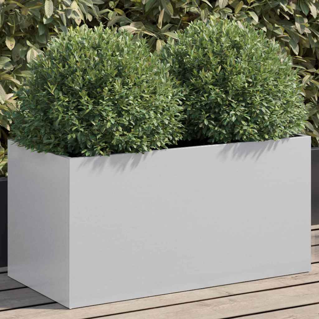Planter Silver 62x30x29 cm Galvanised Steel
