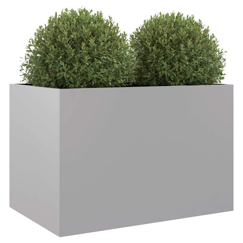 Planter Silver 62x40x39 cm Galvanised Steel