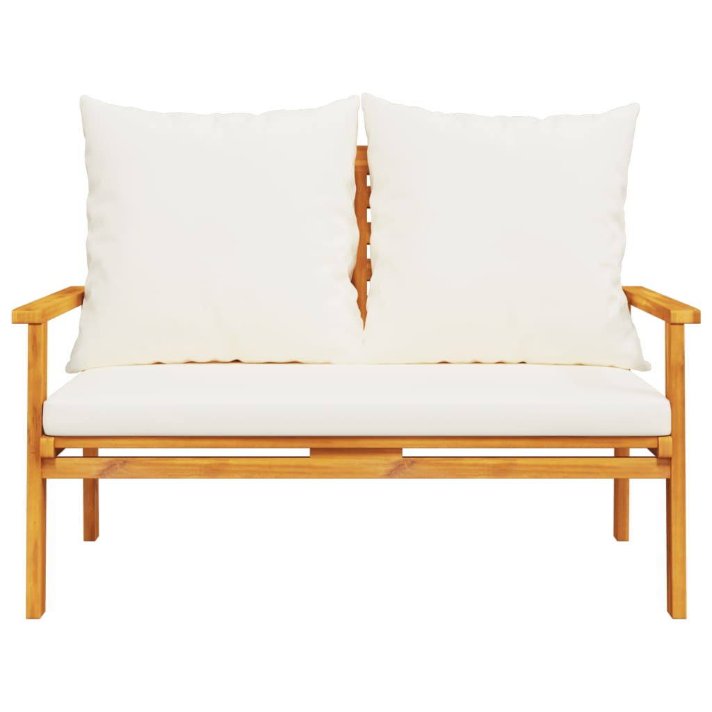 4 Piece Garden Lounge Set with Cushions Solid Wood Acacia