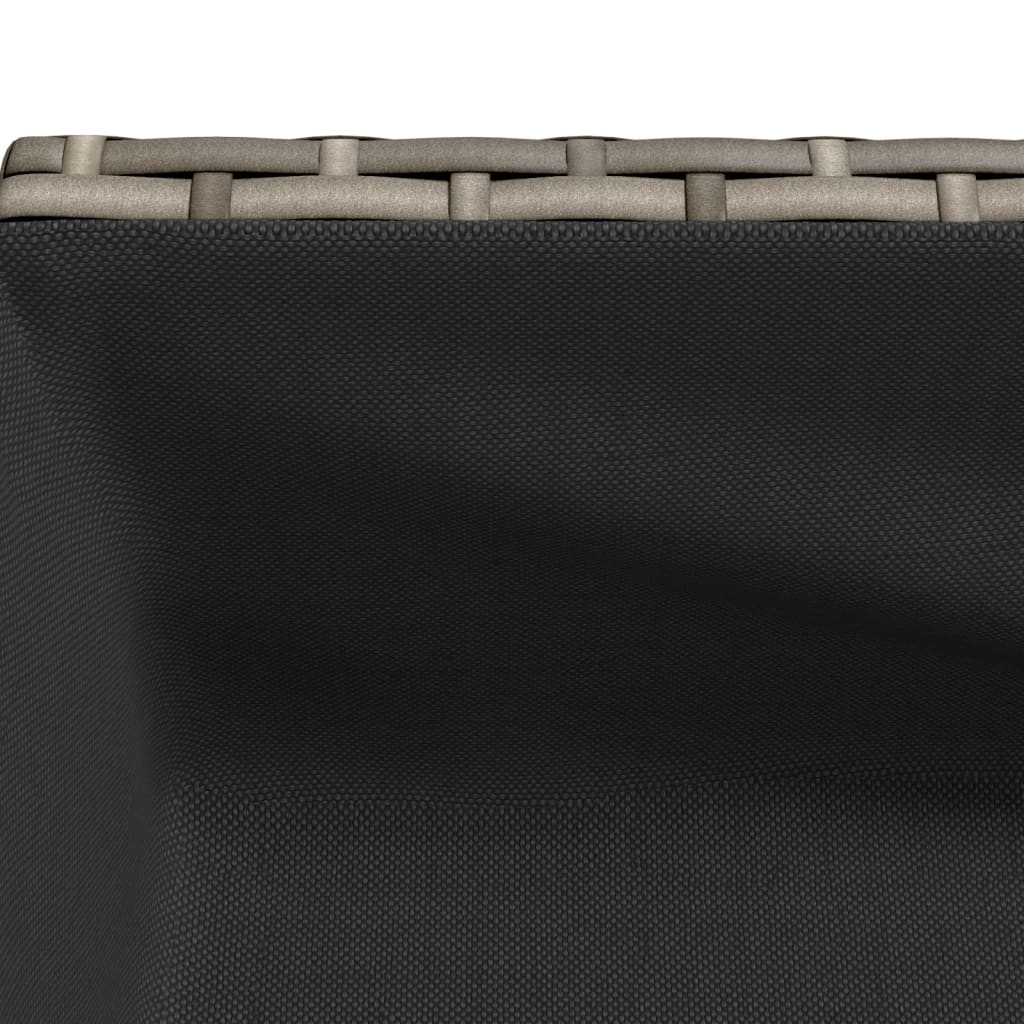 Garden Planters with Shelf 2 pcs Grey 90x40x75 cm Poly Rattan