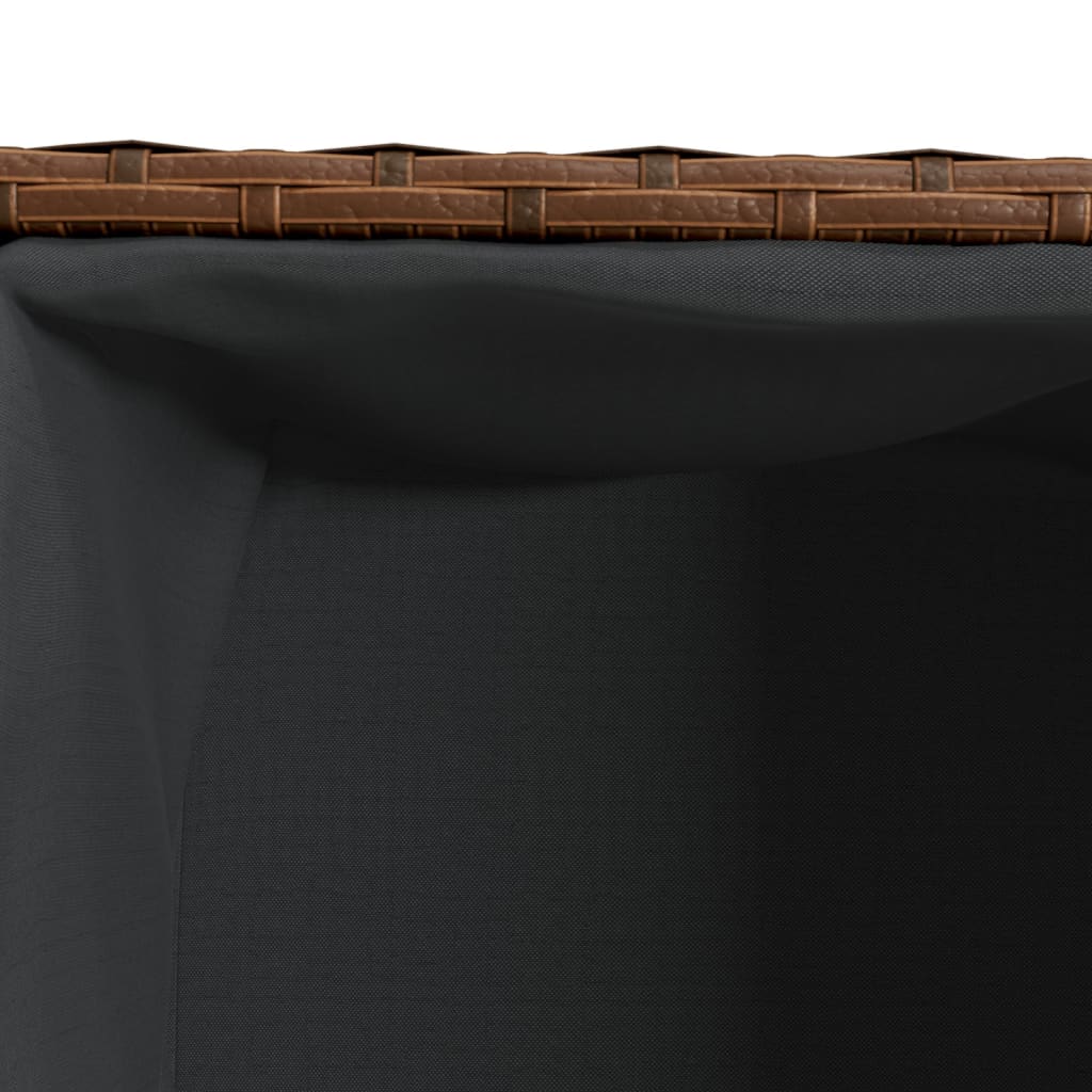 Garden Planters with 2 Pots 2 pcs Brown 72x30x32 cm Poly Rattan