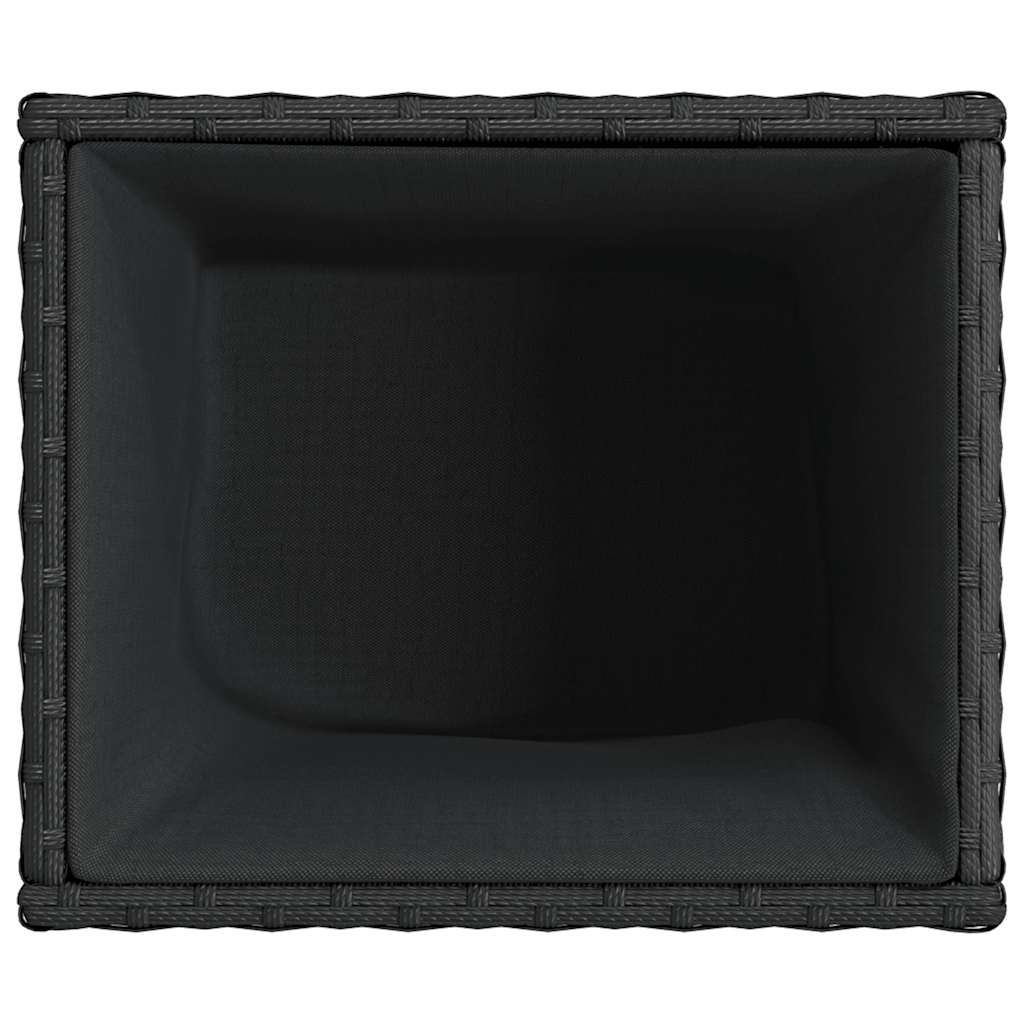 Garden Planters 2 pcs Black 36x30x32 cm Poly Rattan
