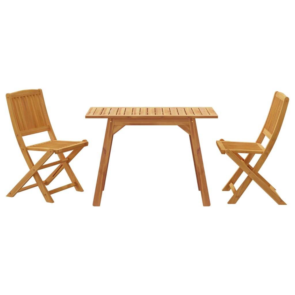 3 Piece Balcony Set Solid Wood Acacia