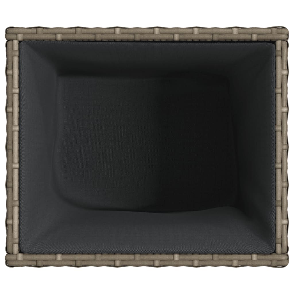 Garden Planter Grey 36x30x32 cm Poly Rattan