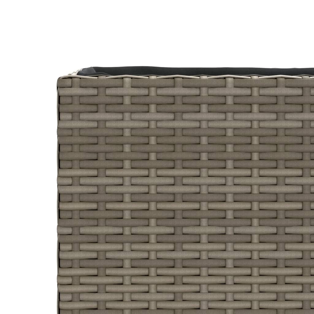 Garden Planter Grey 36x30x32 cm Poly Rattan