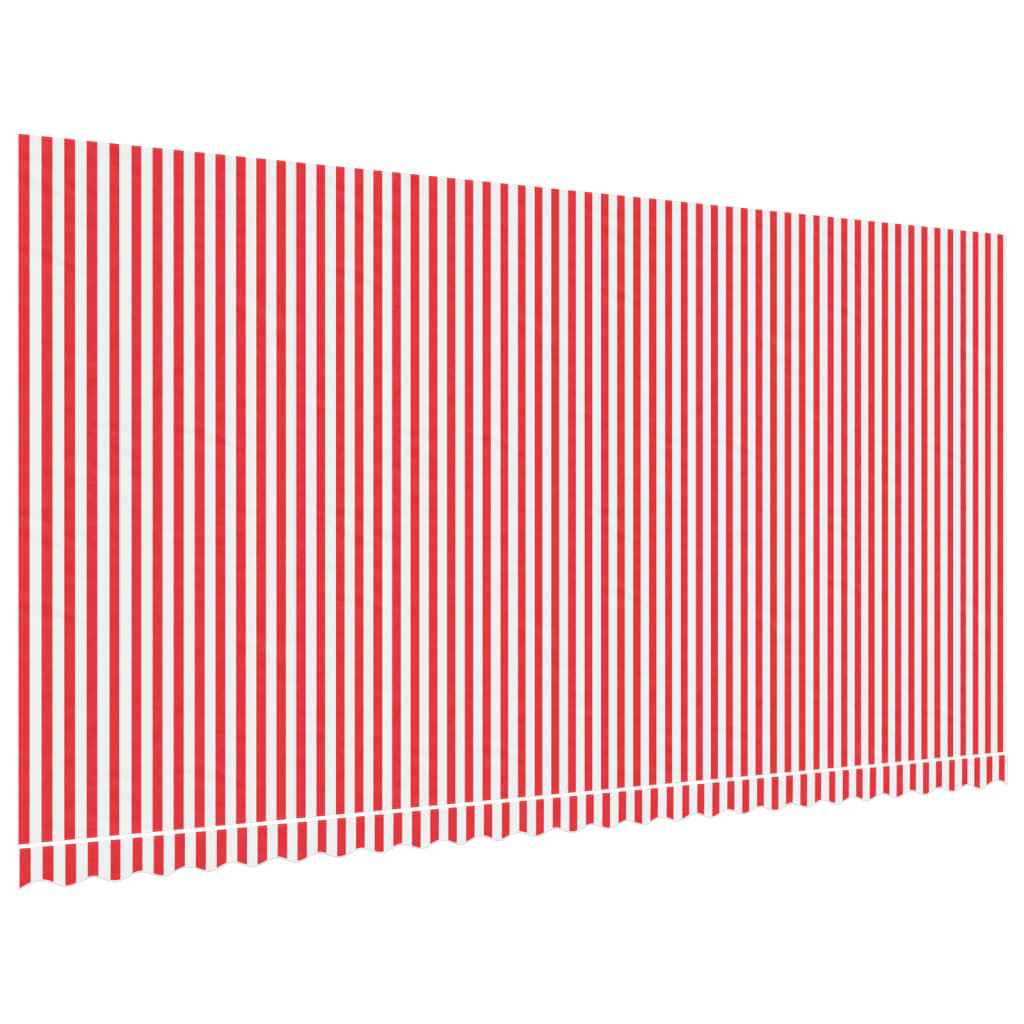 Replacement Fabric for Awning Red and White Stripe 6x3 m