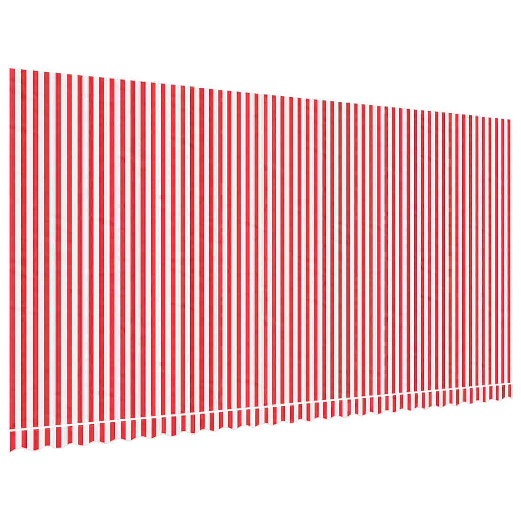 Replacement Fabric for Awning Red and White Stripe 6x3 m