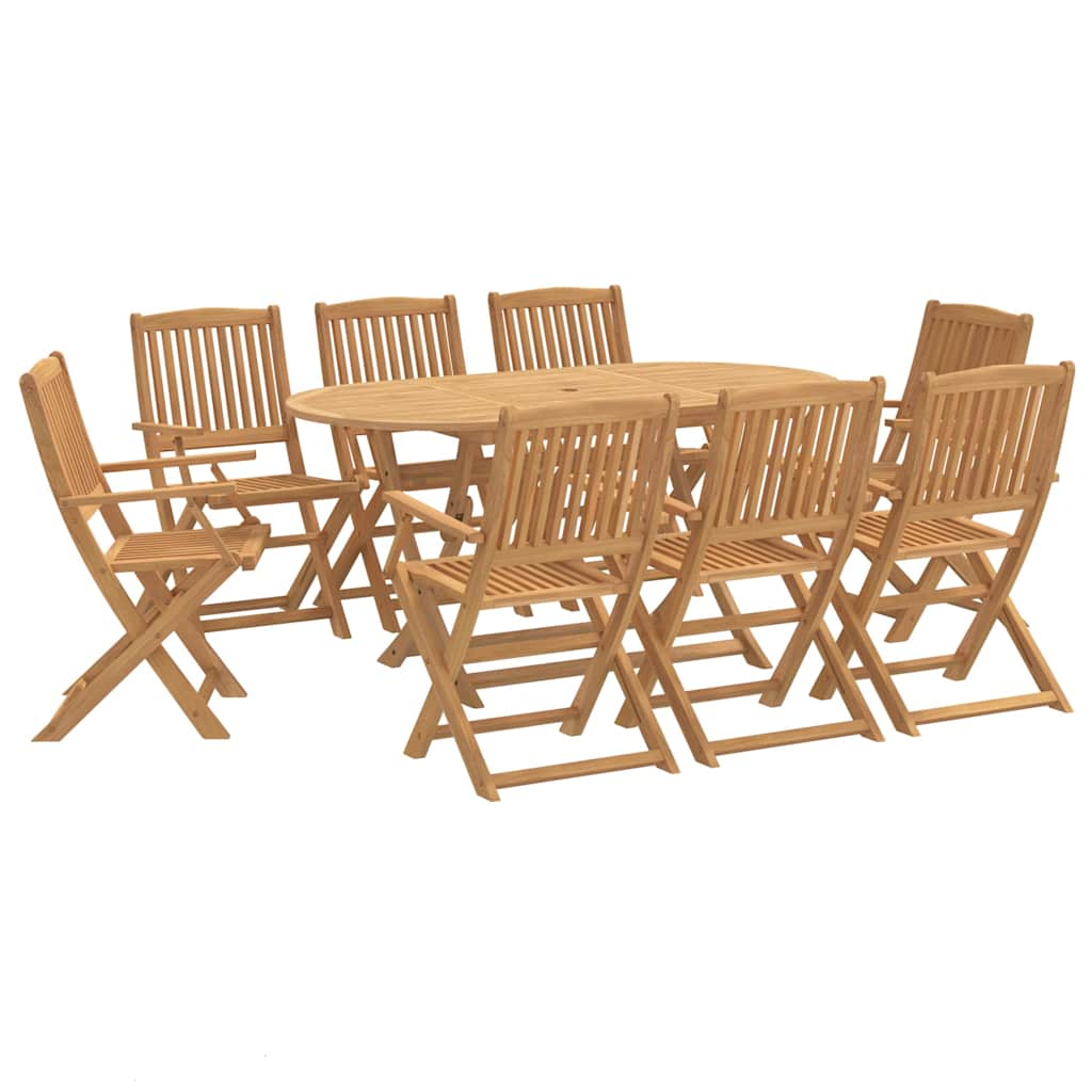 9 Piece Garden Dining Set Solid Wood Acacia