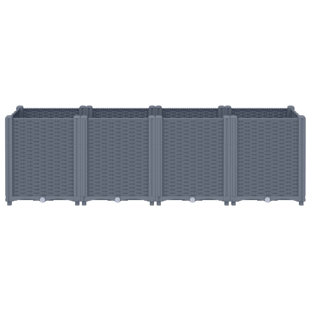 Garden Planter Blue Grey 160x40x53 cm PP