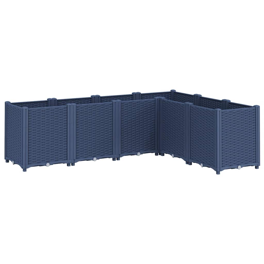 Garden Planter Blue Grey 160x120x53 cm PP