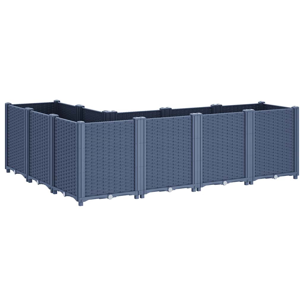 Garden Planter Blue Grey 160x120x53 cm PP