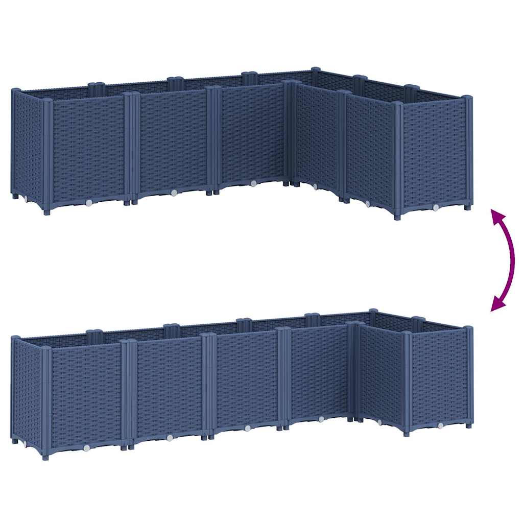 Garden Planter Blue Grey 160x120x53 cm PP