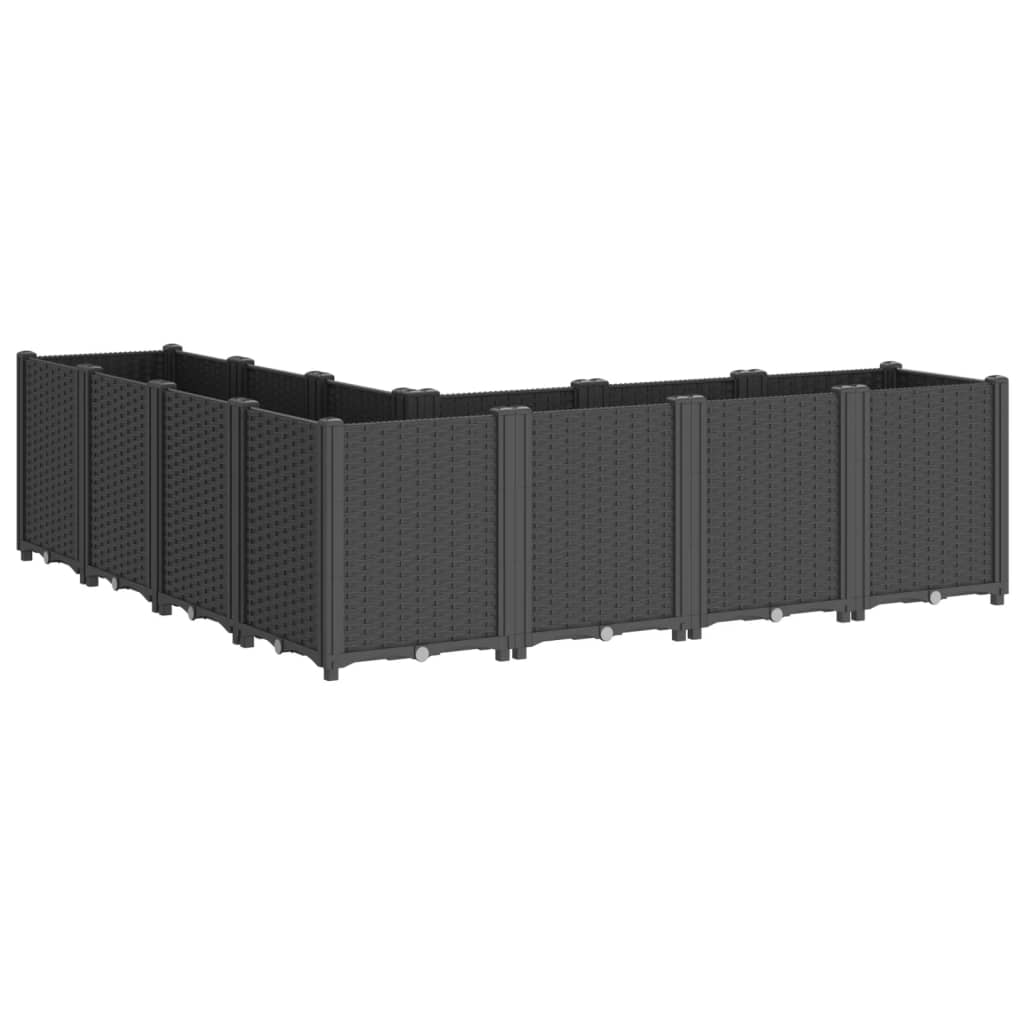 Garden Planter Black 160x160x53 cm PP