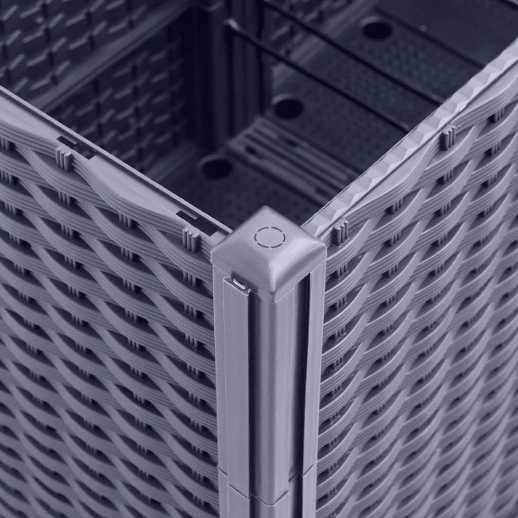 Garden Planter with Trellis Blue Grey 160x40x140 cm PP