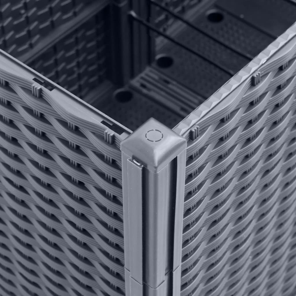 Garden Planter with Trellis Blue Grey 160x160x140 cm PP