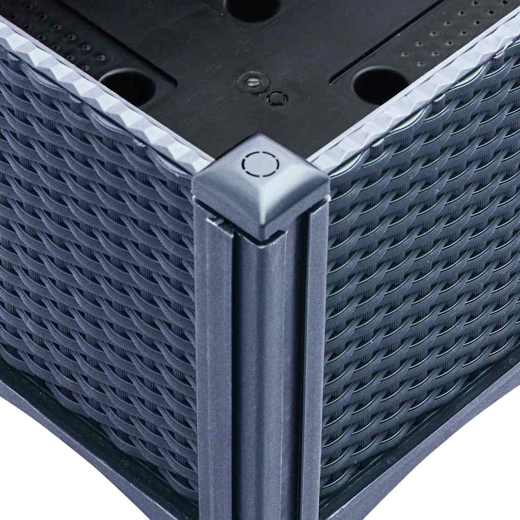 Garden Planter with Legs Blue Grey 120x40x42 cm PP