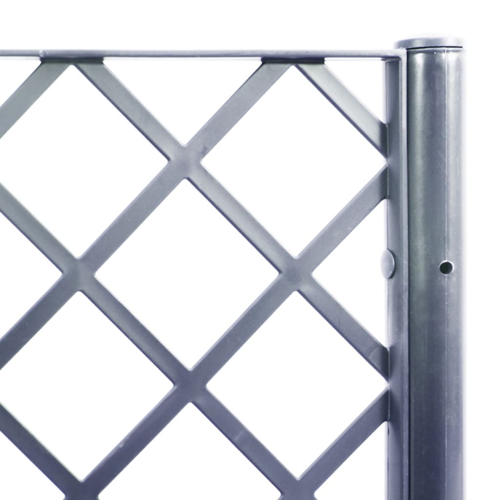 Garden Planter with Trellis Blue Grey 40x40x142 cm PP