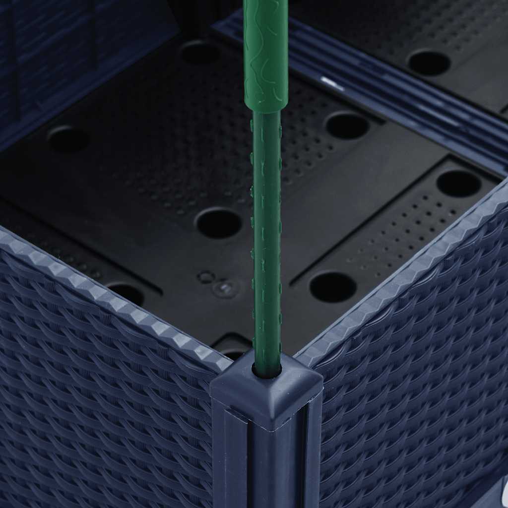 Garden Planter with Trellis Blue Grey 160x40x142.5 cm PP