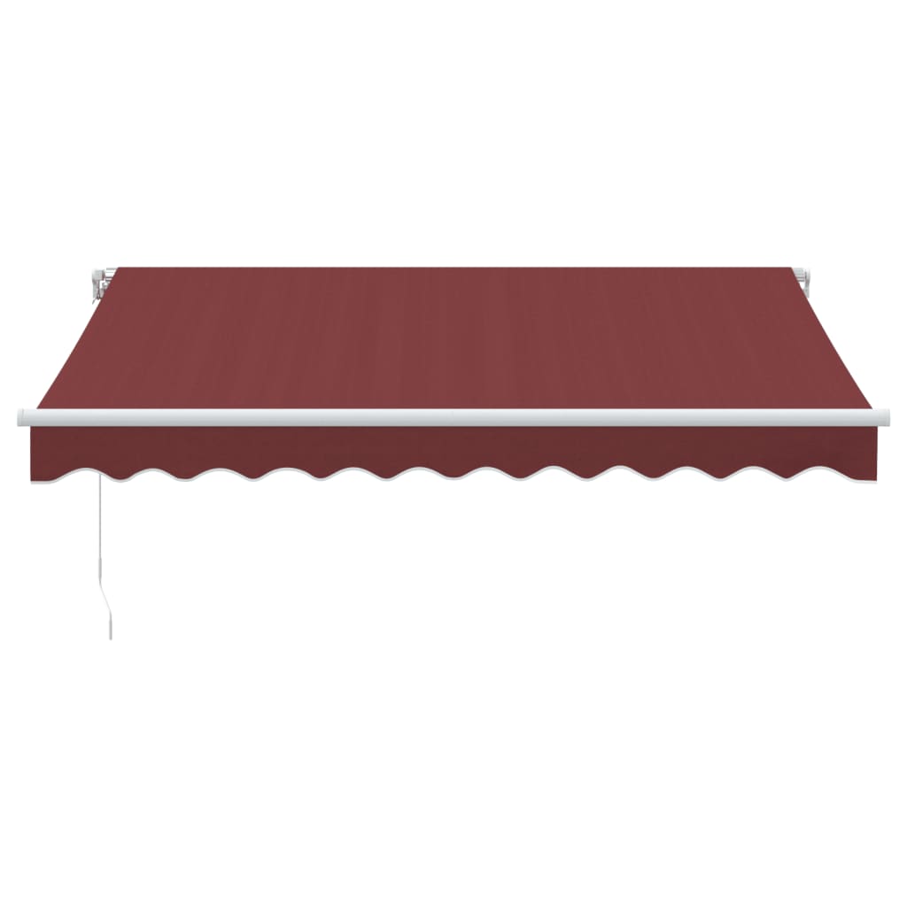 Manual Retractable Awning with LED Burgundy 300x250 cm