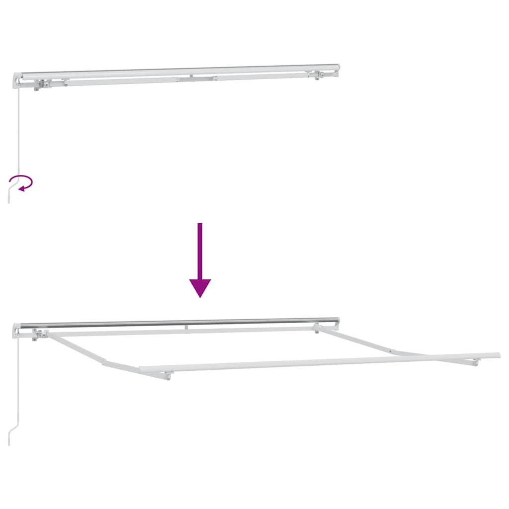 Manual Retractable Awning Burgundy 300x250 cm