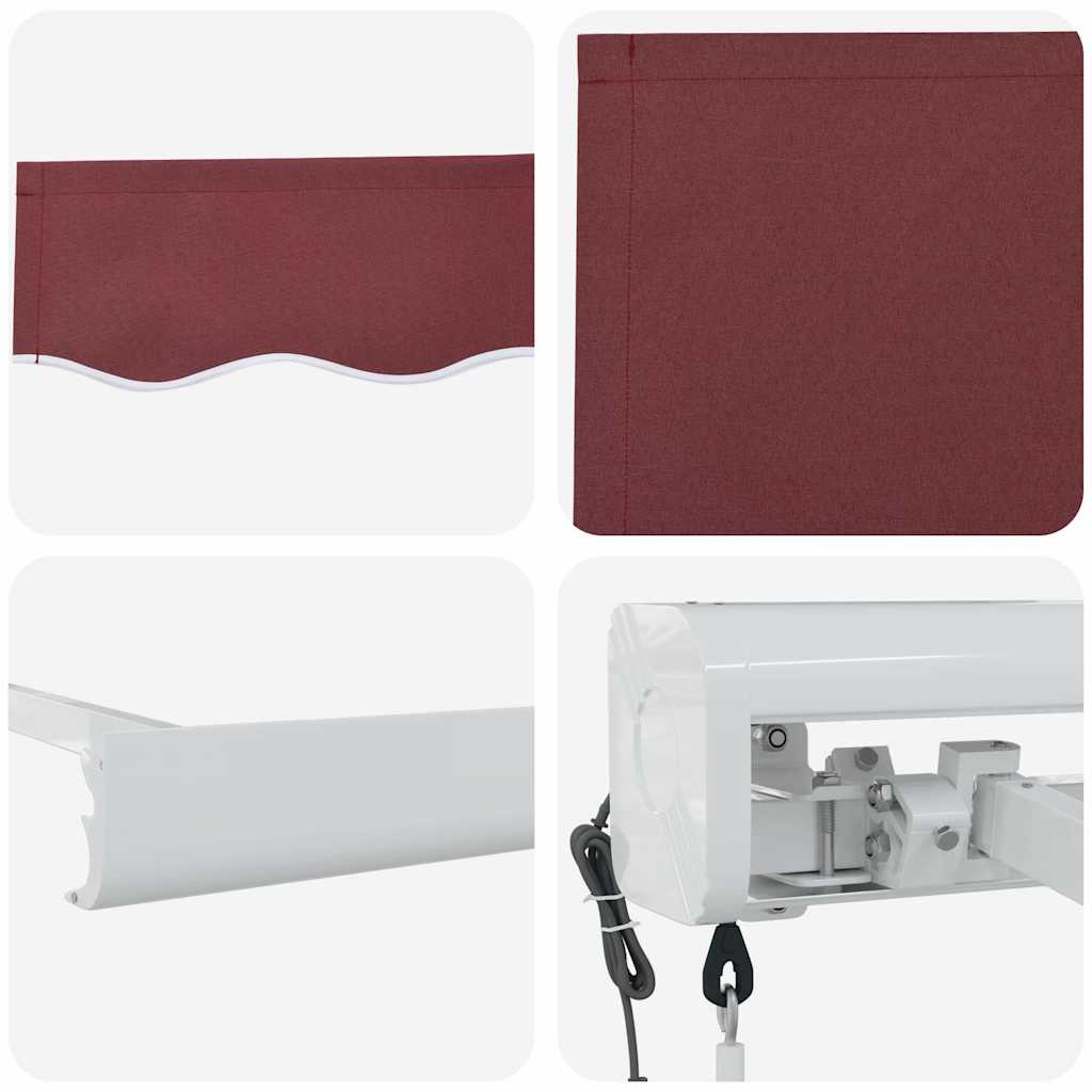 Automatic Retractable Awning Burgundy 400x300 cm