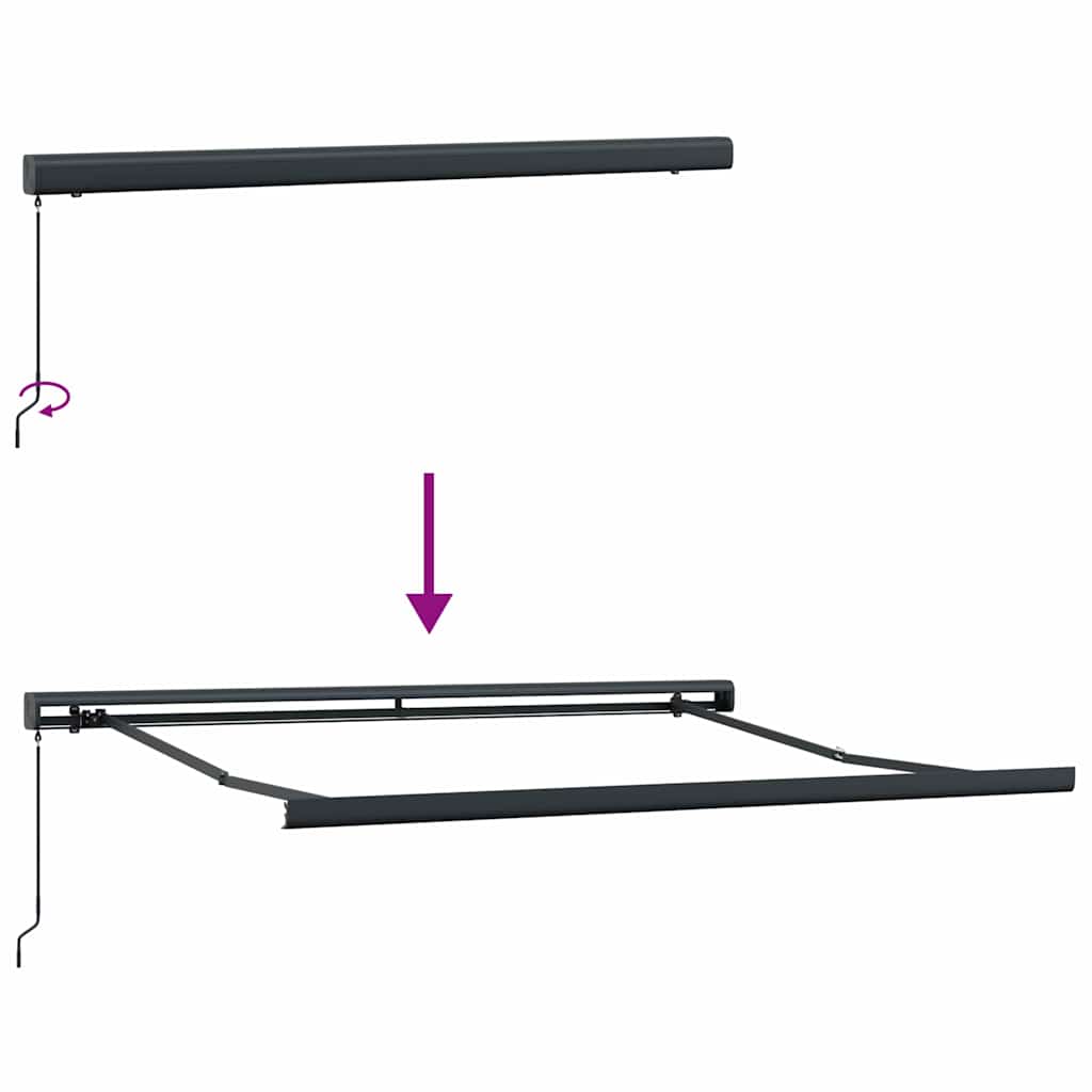 Manual Retractable Awning Brown 300x250 cm