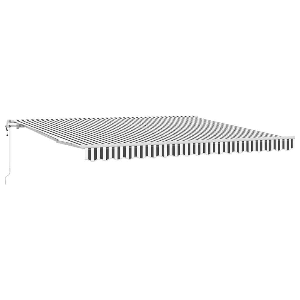 Automatic Retractable Awning Anthracite&White 400x300 cm