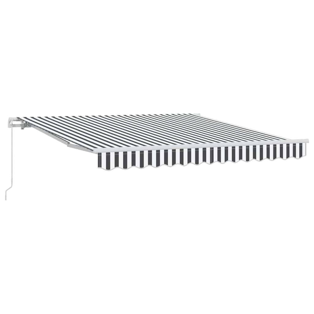 Manual Retractable Awning Anthracite&White 300x250 cm