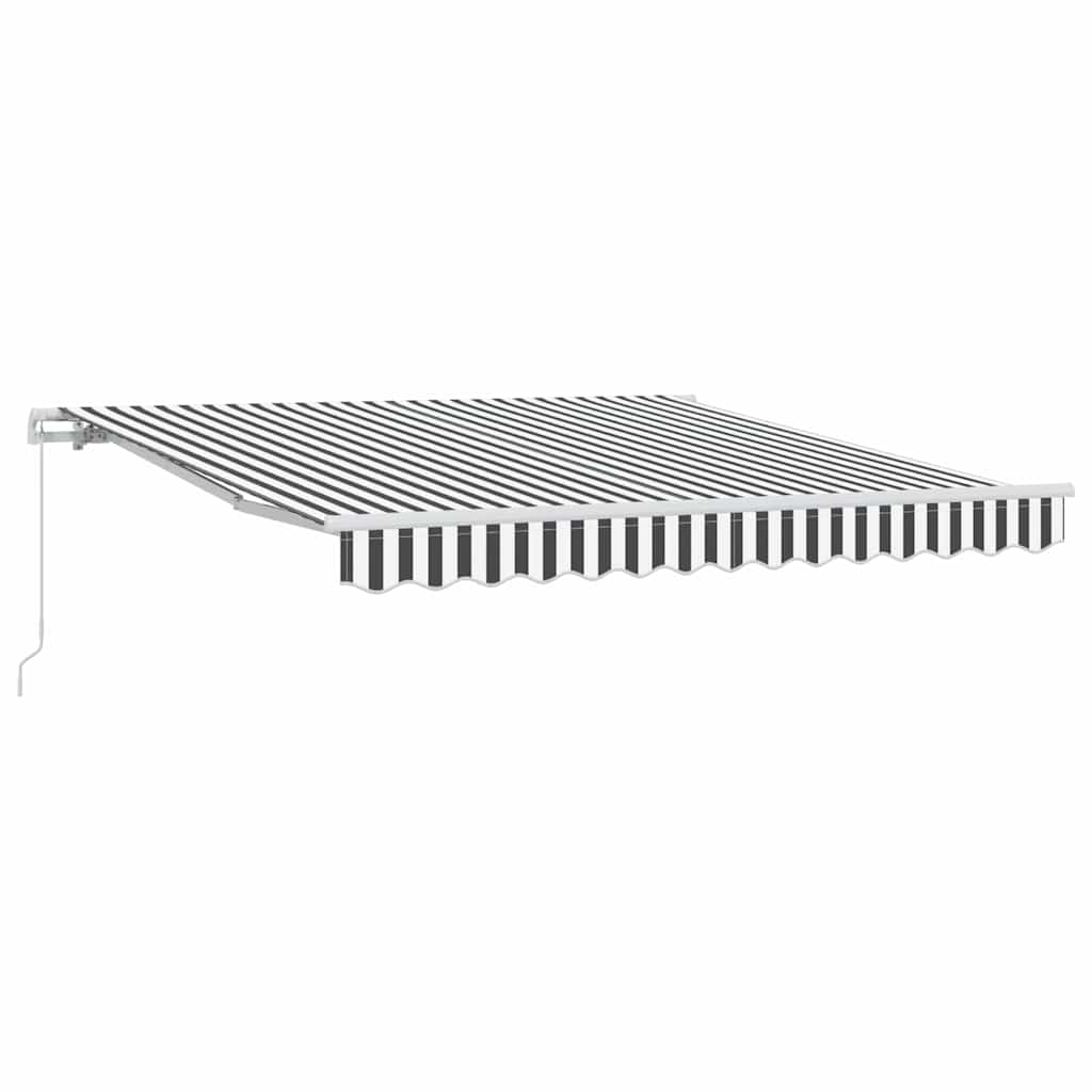 Manual Retractable Awning Anthracite&White 300x250 cm