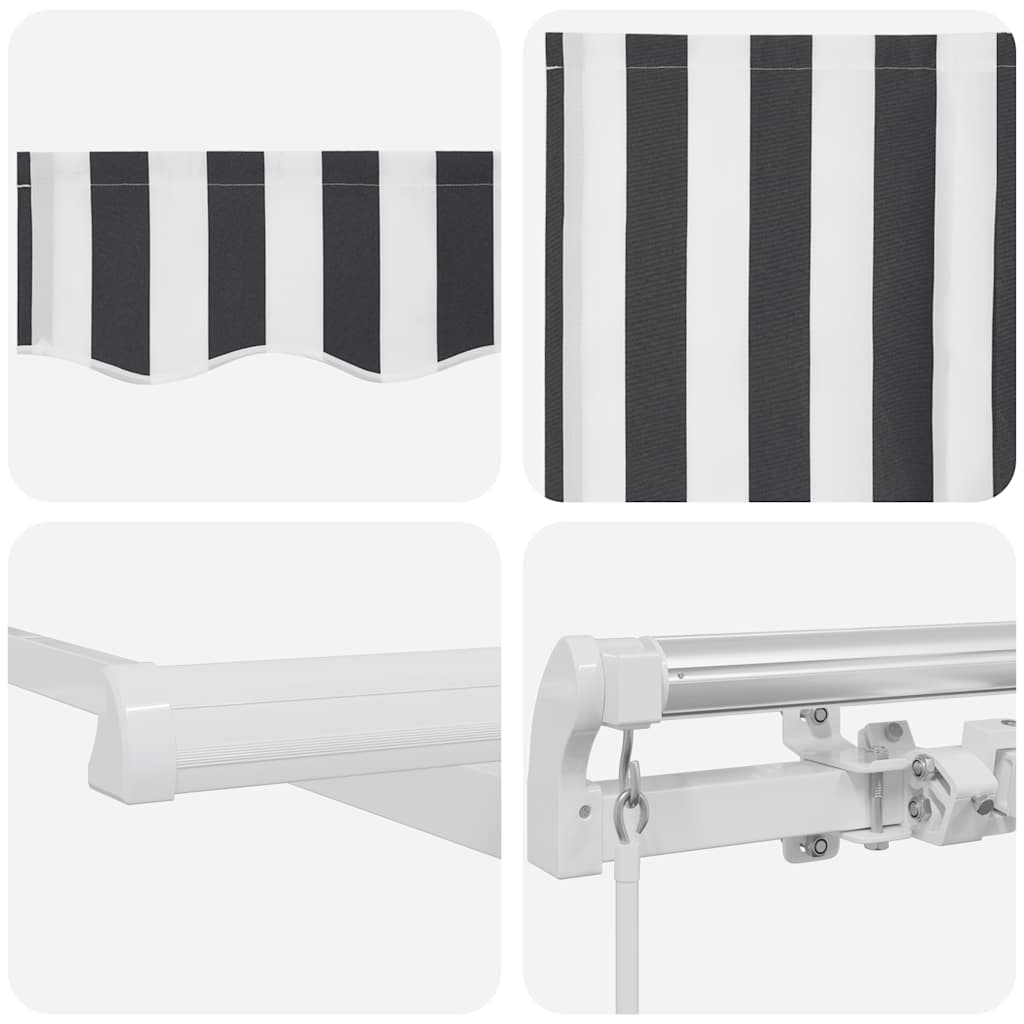 Manual Retractable Awning Anthracite&White 300x250 cm