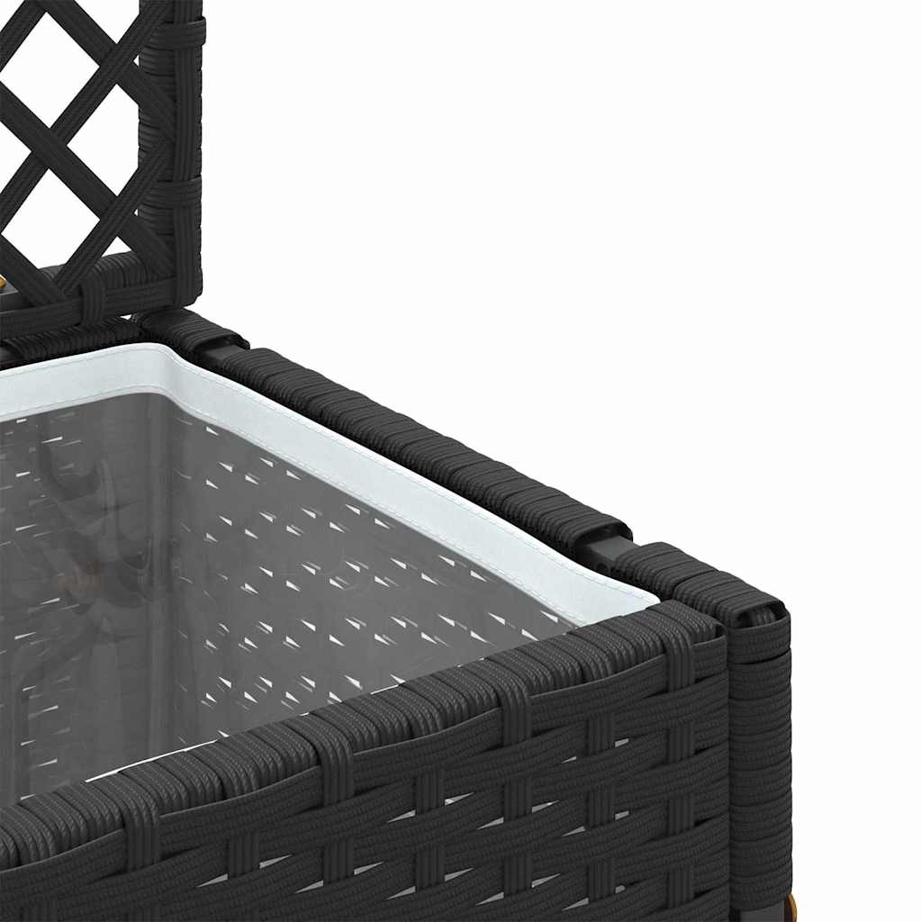 Planter Black 35 x 30 x 135 cm Metal