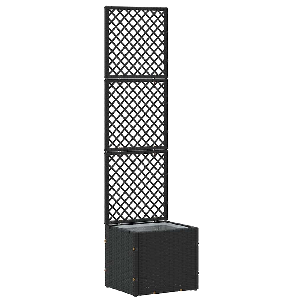 Planter Black 35 x 30 x 135 cm Metal