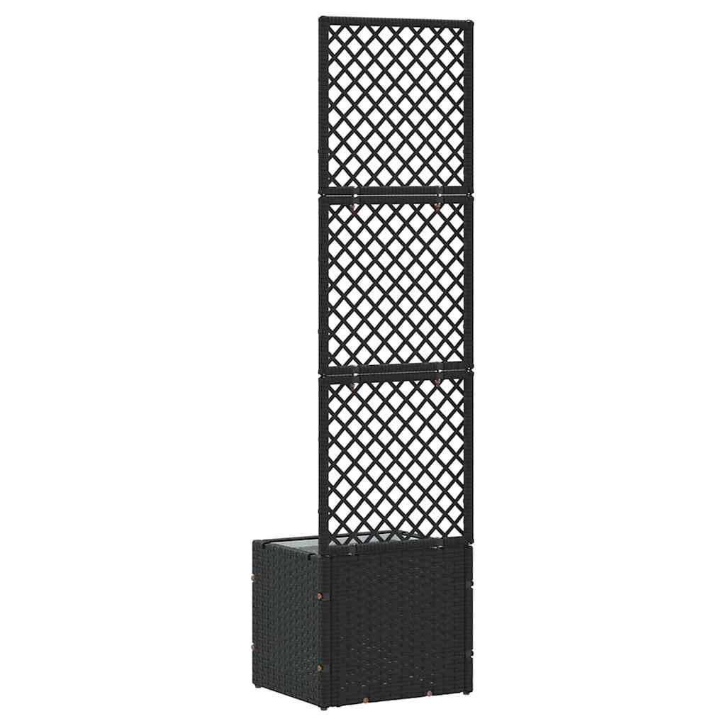 Planter Black 35 x 30 x 135 cm Metal